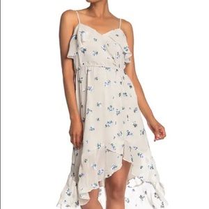 Nanette Nanette Lenore blue cream high-low dress 2
